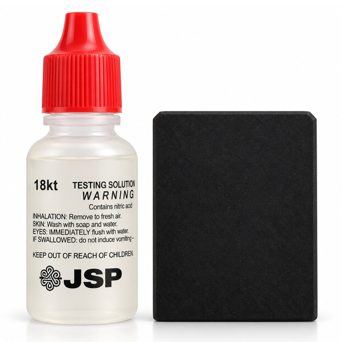 2pc Gold Testing Kit with Acid Testing Solution & Scratch Stone (10k, 14k, 18k or 22k)