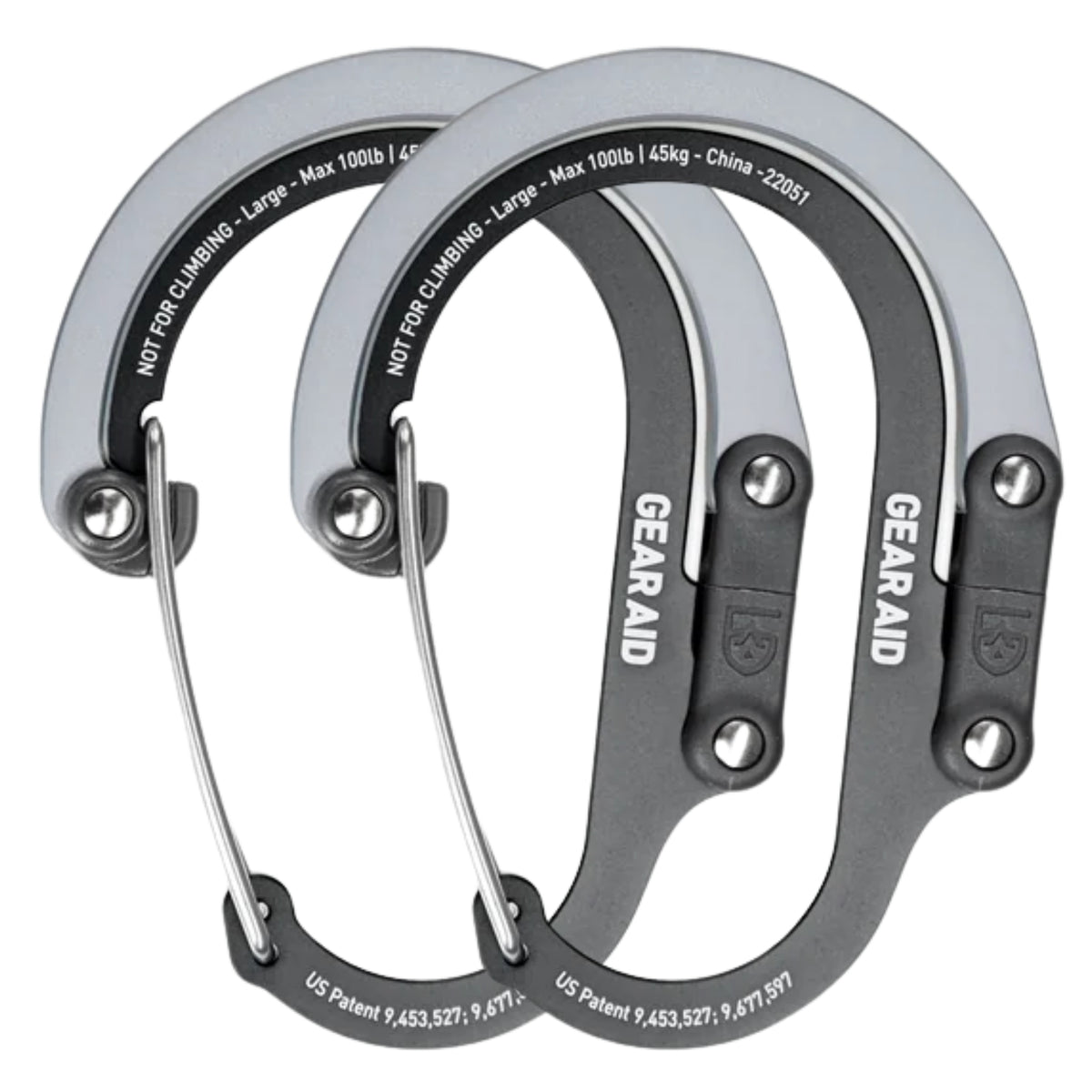 HEROCLIP Carabiner Clip and Hook for Camping, Backpack and Garage by Gear Aid (LARGE)