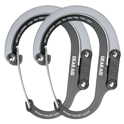 HEROCLIP Carabiner Clip and Hook for Camping, Backpack and Garage by Gear Aid (LARGE)