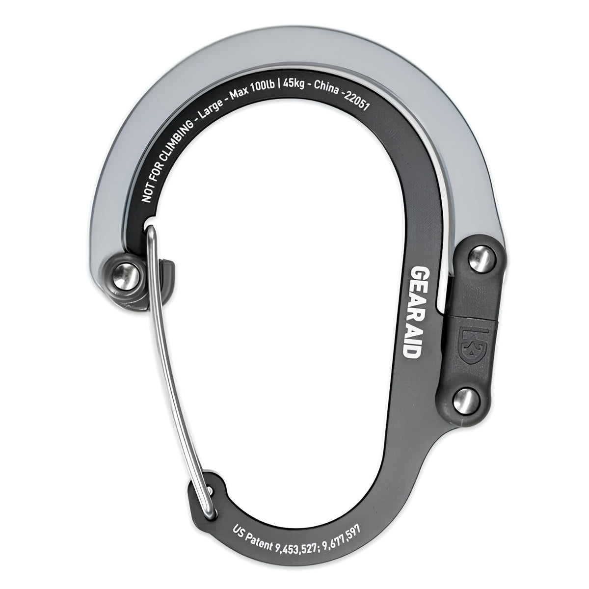 HEROCLIP Carabiner Clip and Hook for Camping, Backpack and Garage by Gear Aid (LARGE)