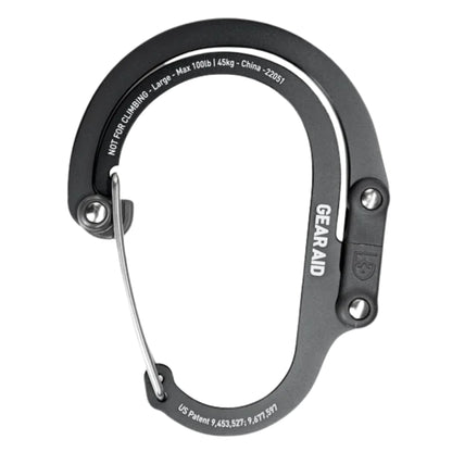 HEROCLIP Carabiner Clip and Hook for Camping, Backpack and Garage by Gear Aid (LARGE)