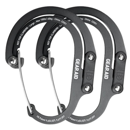 HEROCLIP Carabiner Clip and Hook for Camping, Backpack and Garage by Gear Aid (LARGE)