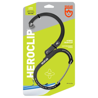 HEROCLIP Carabiner Clip and Hook for Camping, Backpack and Garage by Gear Aid (LARGE)