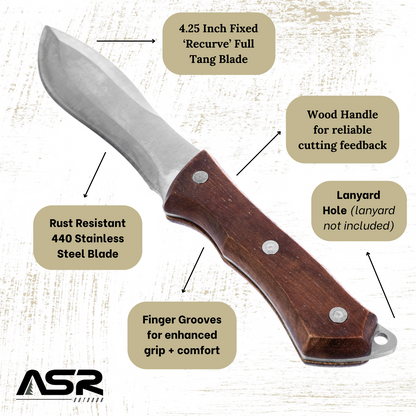 recurve knife unique blade for slicing or hunting