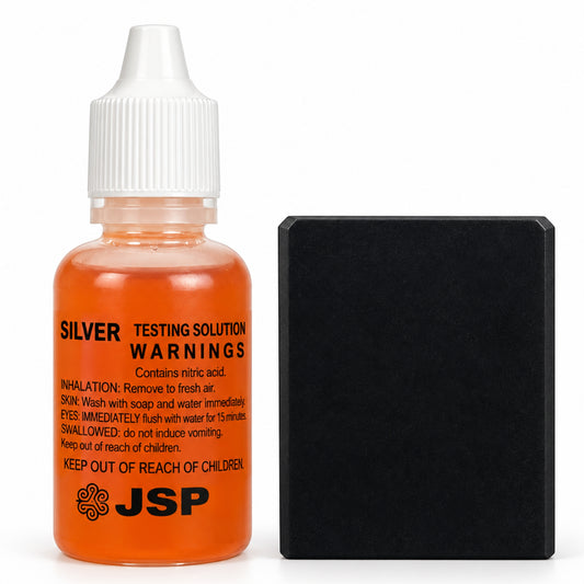 2pc Silver Fineness and Purity Testing Kit with Acid Testing Solution & Scratch Stone Set