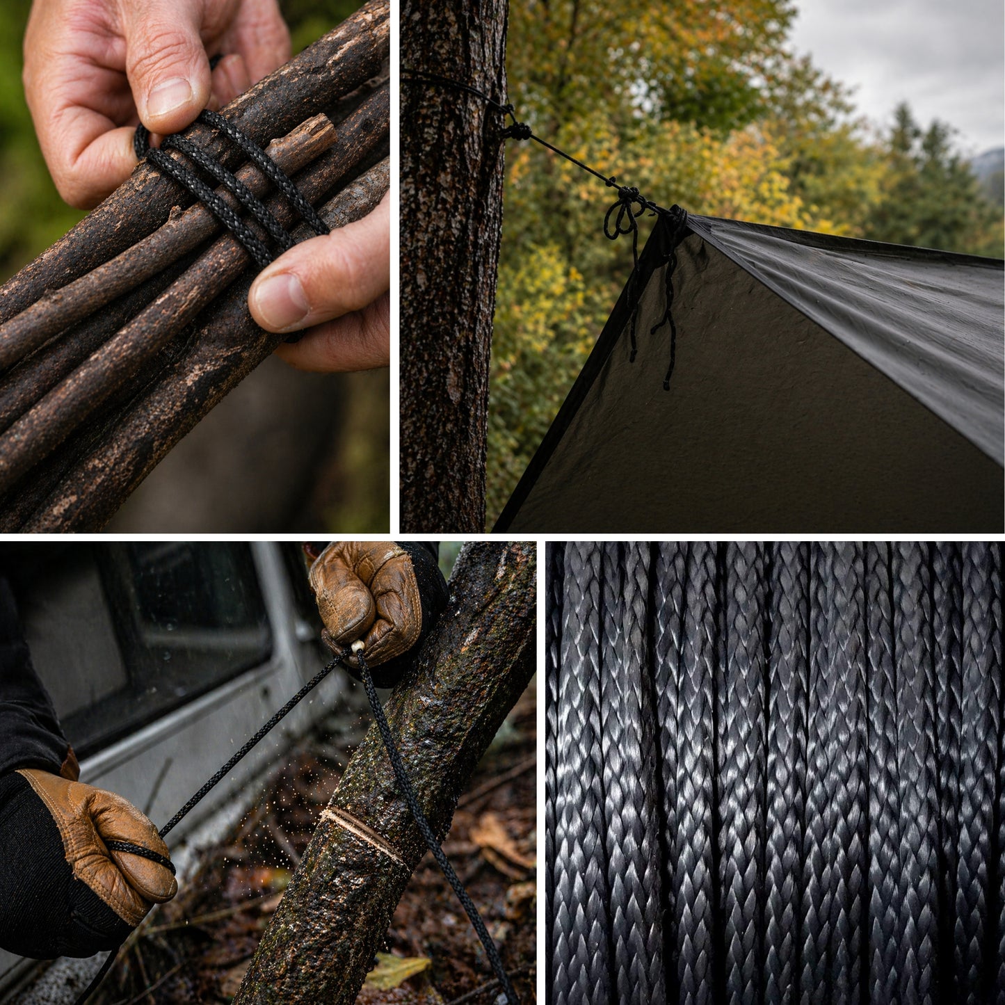 Technora Composite Survival Rope 600lb Breaking Strength (Assorted Lengths)