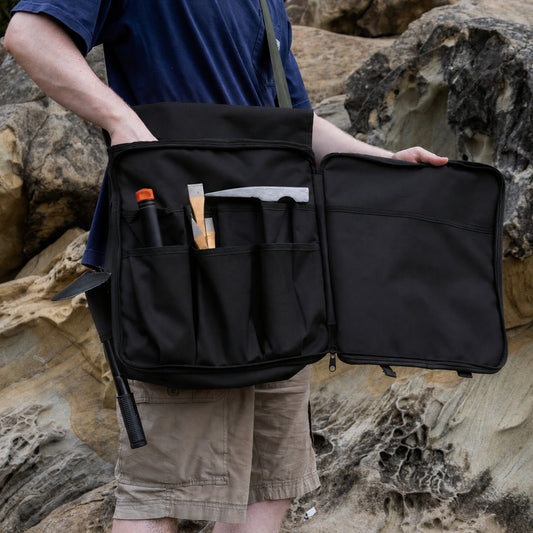 40pc Deluxe Geology Rock Hounding Kit with Mining Tools and Carry Bag