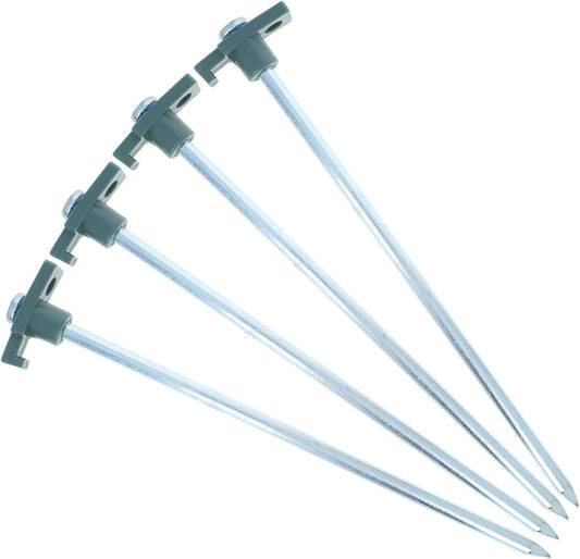 Heavy Duty Galvanized Carbon Steel Tent Stakes 11 Inch – Camping Ground Anchors for Tents Tarps Canopies (3 Colors, Assorted Pack Sizes)