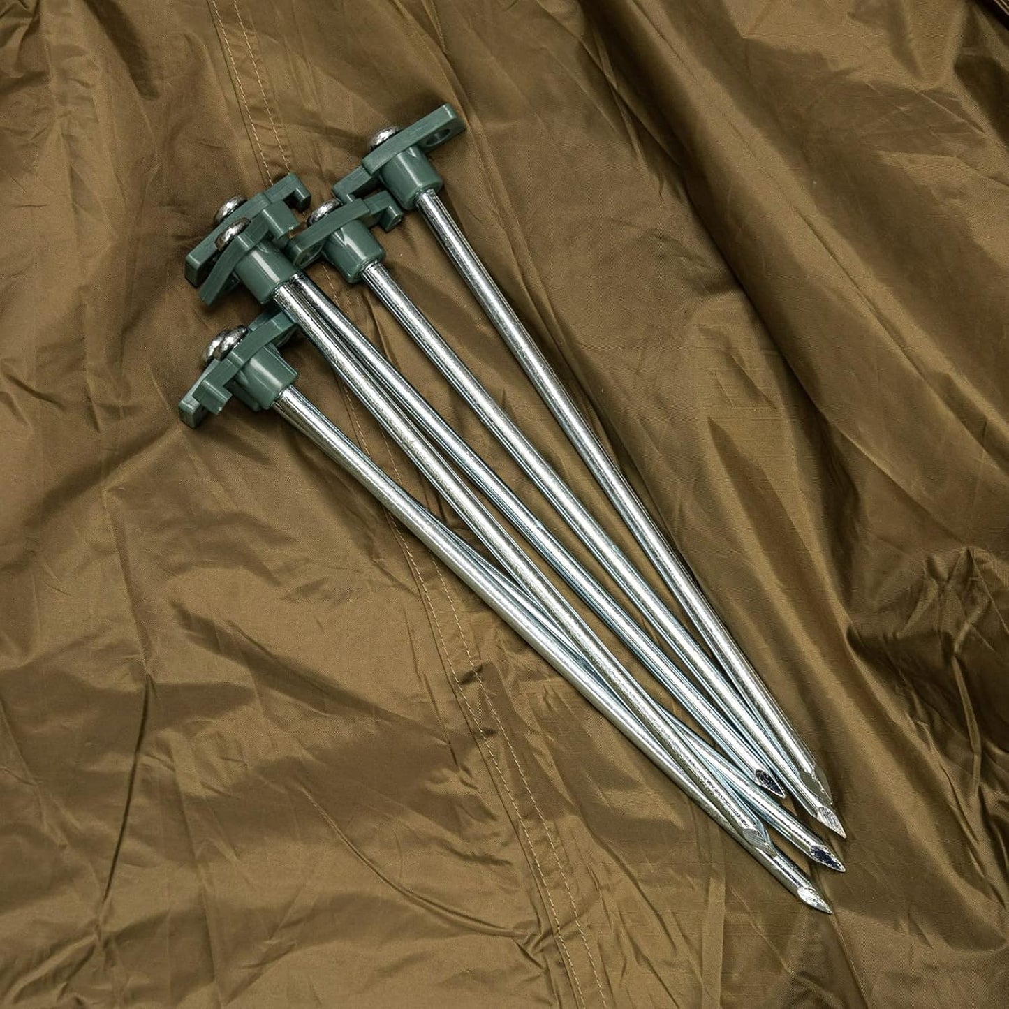 Heavy Duty Galvanized Carbon Steel Tent Stakes 11 Inch – Camping Ground Anchors for Tents Tarps Canopies (3 Colors, Assorted Pack Sizes)