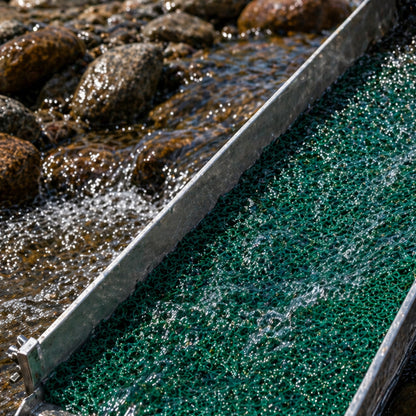 Miners moss sluice box matting for fine gold recovery (view 4).