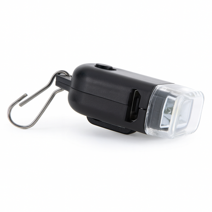Compact 50-lumen rechargeable mini zipper light with a keychain clip.