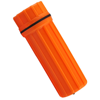 3-in-1 waterproof match container with a flint fire starter, signal mirror, and dry storage (view 1).