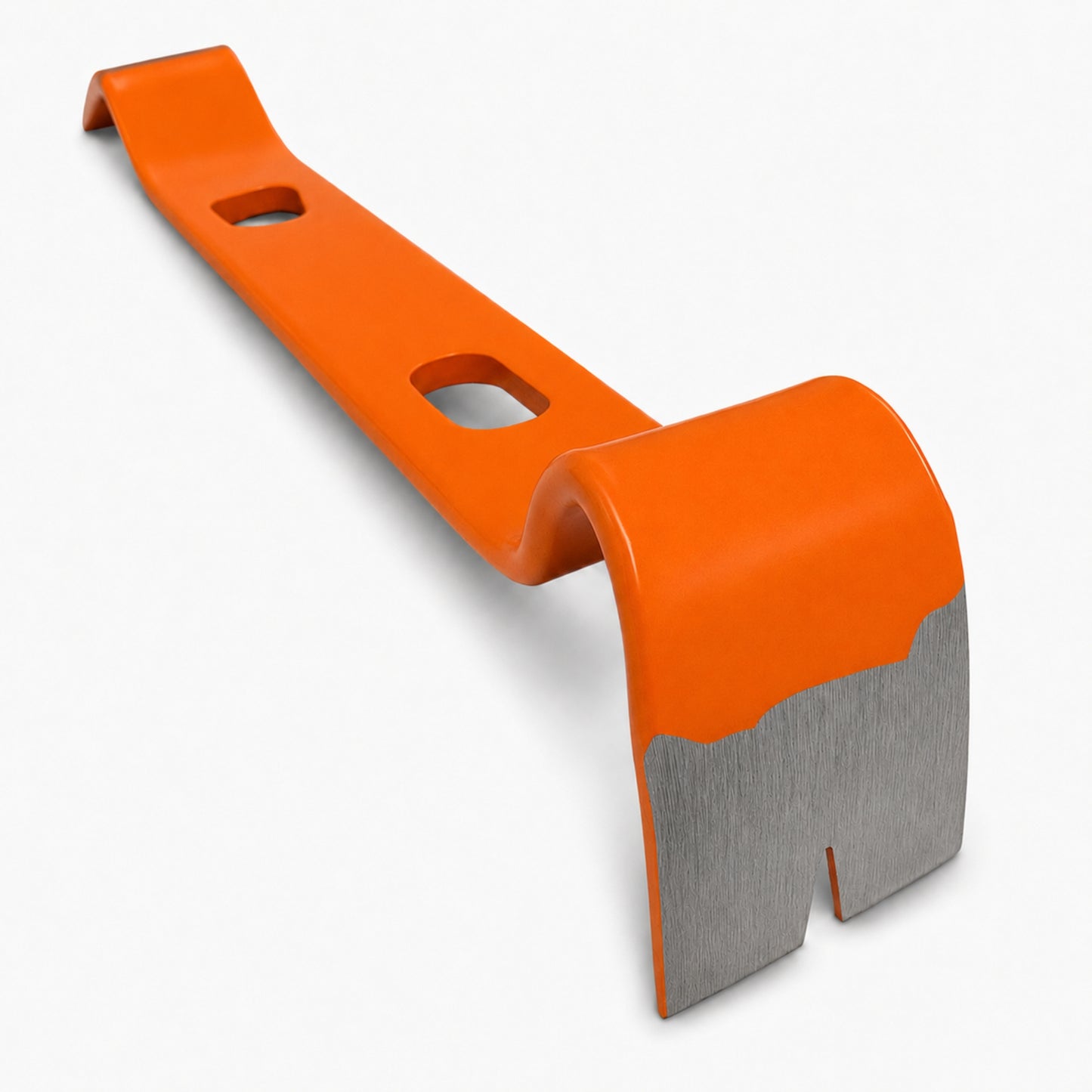 15 Inch Compact Rockhounding Pry Bar, Double-Ended Field Tool, Orange