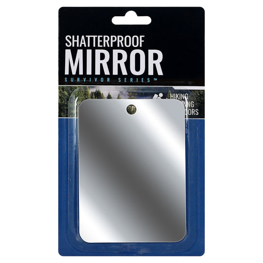 Stainless Steel Signaling Mirror – Emergency Survival Mirror for Hiking, Camping & Outdoor Safety