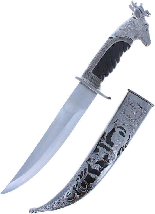 Wild Icons Collector Fixed Blade Hunting Knife Series with Animal Head and Sheath (4 Styles)