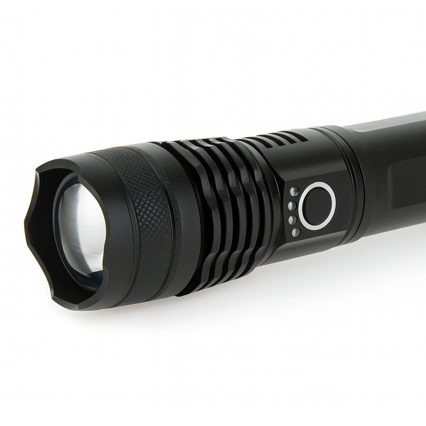 2000 Lumen 5-Stage Rechargeable Flashlight with Adjustable Beam and SOS Mode Camping Gear, 7.5 Inches