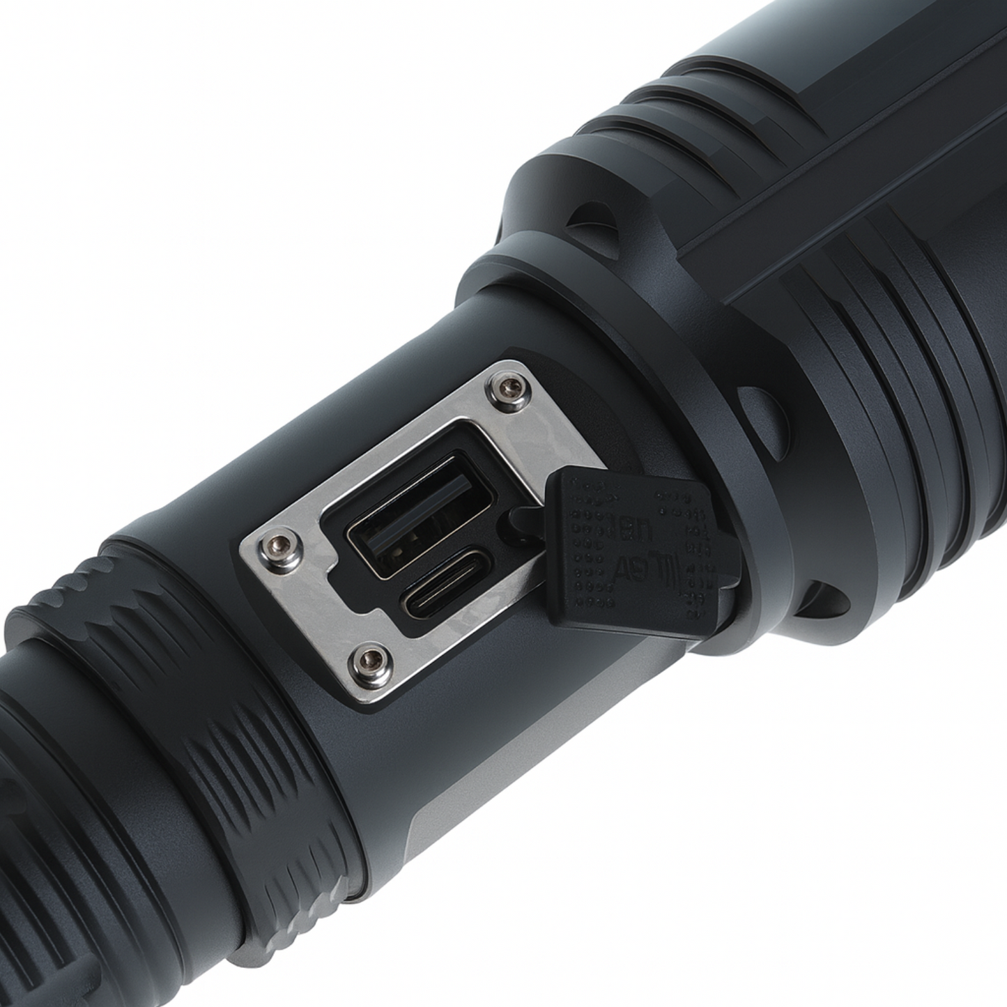 3000 Lumen 5-Stage Rechargeable Flashlight with Adjustable Beam and SOS Mode Camping Gear, 7.5 Inches