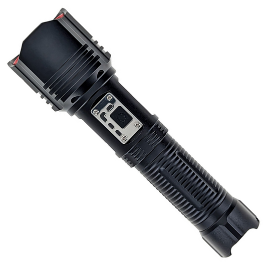 3000 Lumen 5-Stage Rechargeable Flashlight with Adjustable Beam and SOS Mode Camping Gear, 7.5 Inches