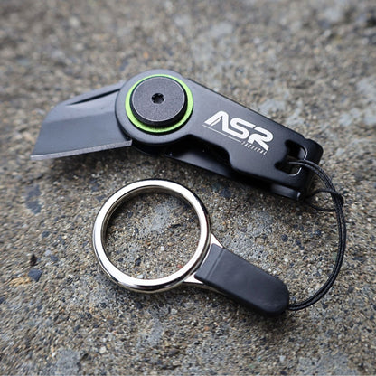 ASR Tactical 2.25 Inch Small Zipper Stainless Steel Folding Pocket Knife EDC Gear Survival Tools, Titanium Grey