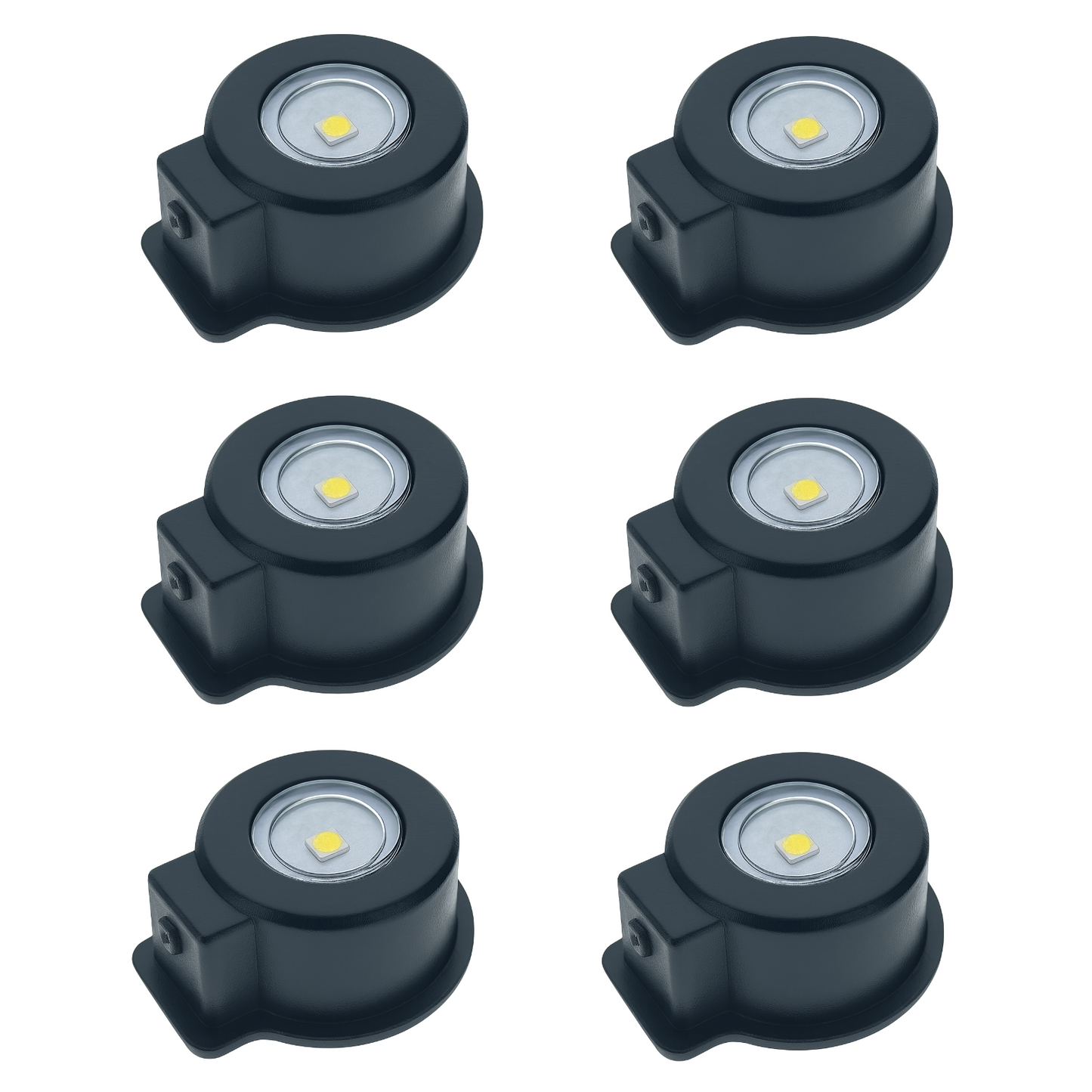 Mini Stick On LED Lights 6 Pack Battery Operated Puck Lights with Magnet and Adhesive for Camping Gear RV Tool Boxes