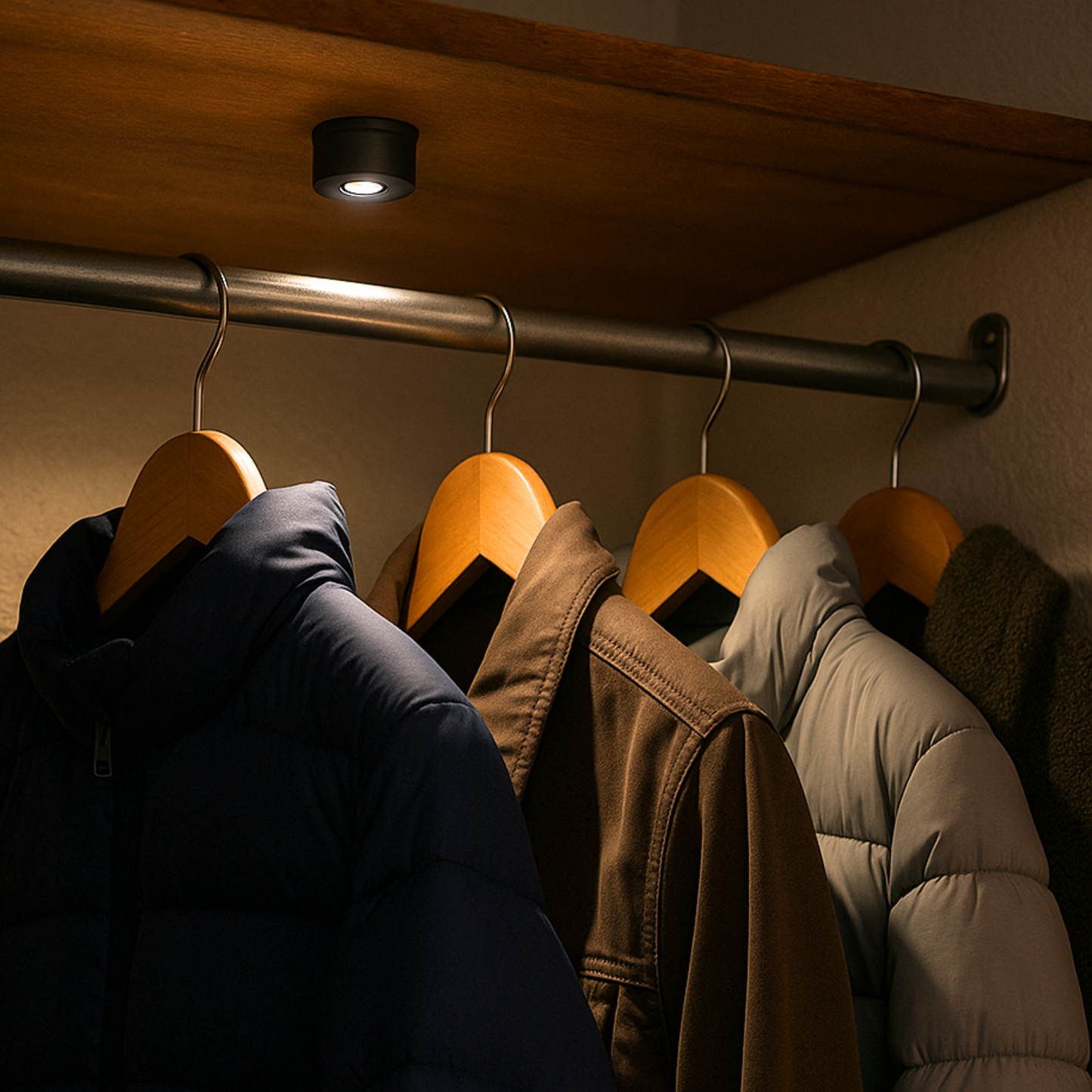 Mini Stick On LED Lights 6 Pack Battery Operated Puck Lights with Magnet and Adhesive for Camping Gear RV Tool Boxes