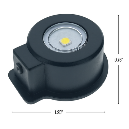 Mini stick-on LED puck lights with magnets and adhesive backing, 6-pack (view 2).