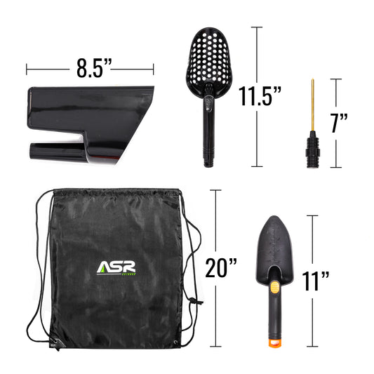 5pc Metal Detecting Tools Kit with Drawstring Backpack (3 Colors)