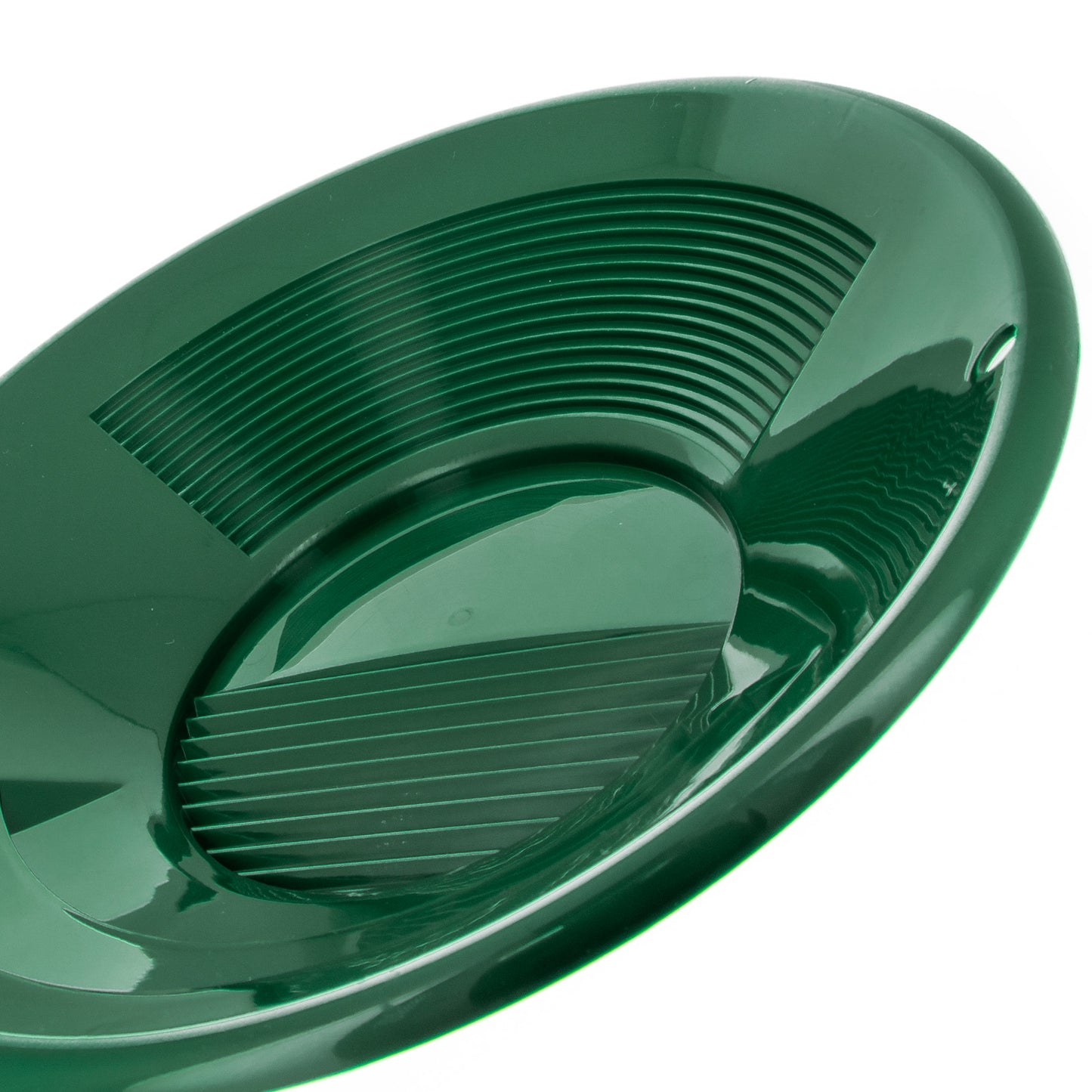 10 Inch Triple Riffle Gold Pan Gold Prospecting Equipment, Green