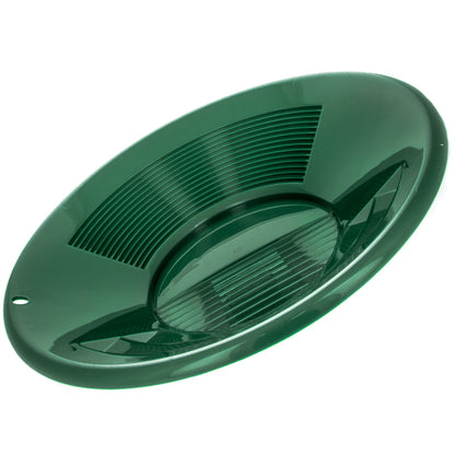 10-inch green triple-riffle gold pan for prospecting (view 9).