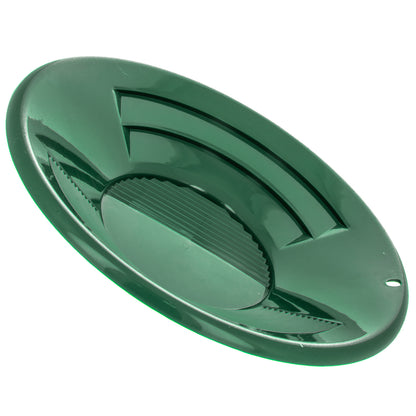 10-inch green triple-riffle gold pan for prospecting (view 10).