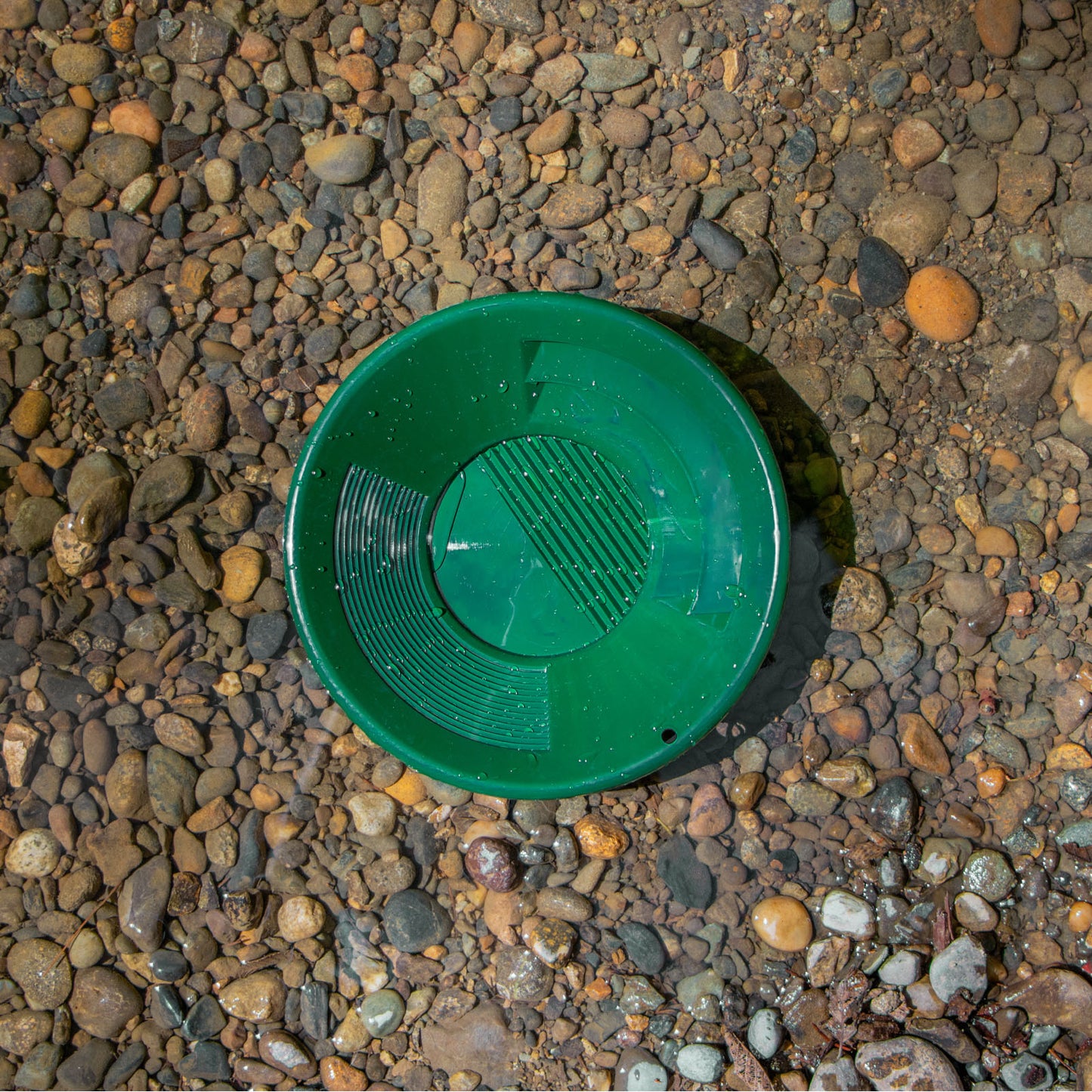 10 Inch Triple Riffle Gold Pan Gold Prospecting Equipment, Green