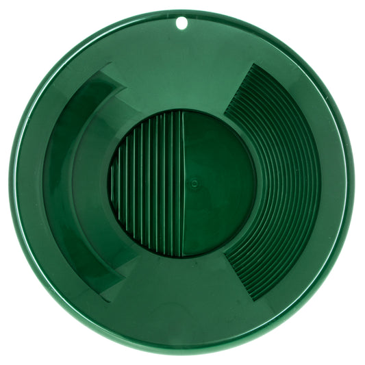 10 Inch Triple Riffle Gold Pan Gold Prospecting Equipment, Green