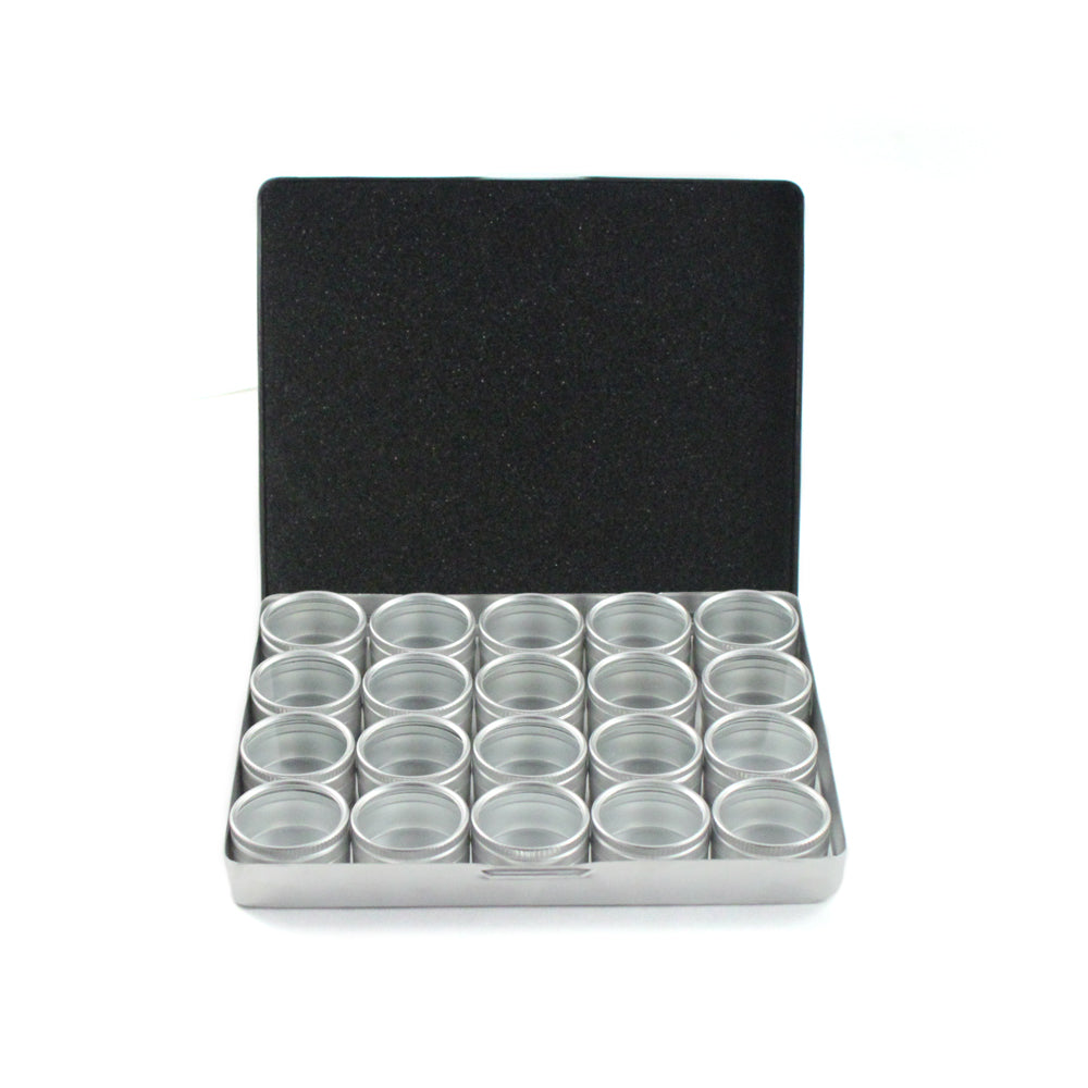 20pc Complete Aluminum Storage Container Set for Rock Hounding Gold Prospecting Gemstones Geology