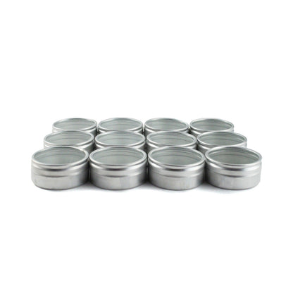 20-piece aluminum storage container set for rock hounding and gemstones (view 2).