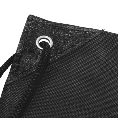 simple black drawstring bag