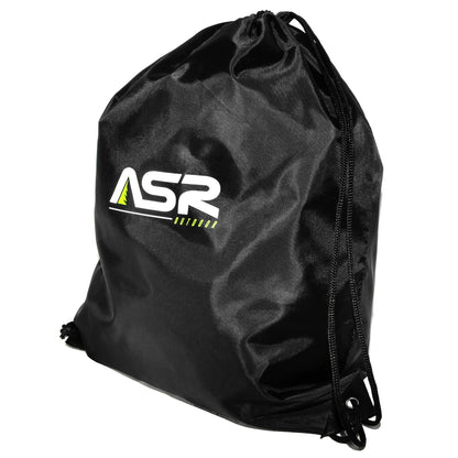 simple black drawstring bag