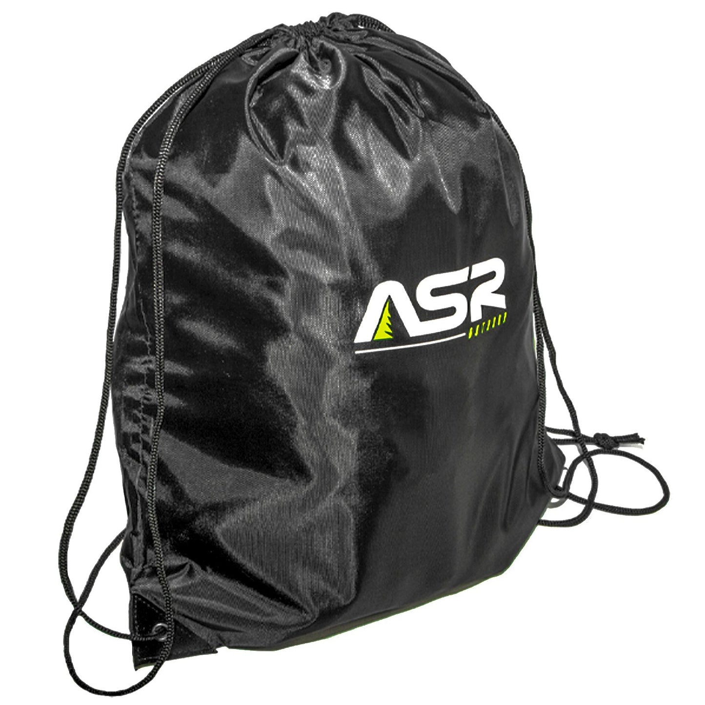 ASR Outdoor Black Drawstring Backpack Gym Bag Hiking Gear, 20 x 16 Inches