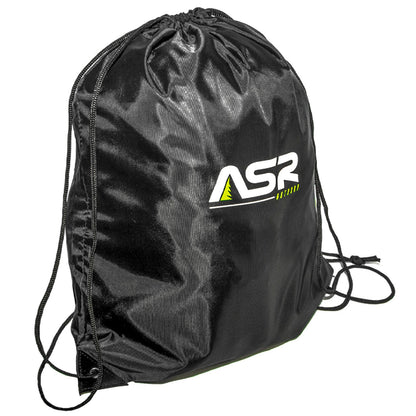simple black drawstring bag