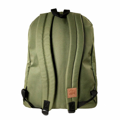 19L everyday backpack with a griptape front and padded shoulder straps in green and blue (view 6).