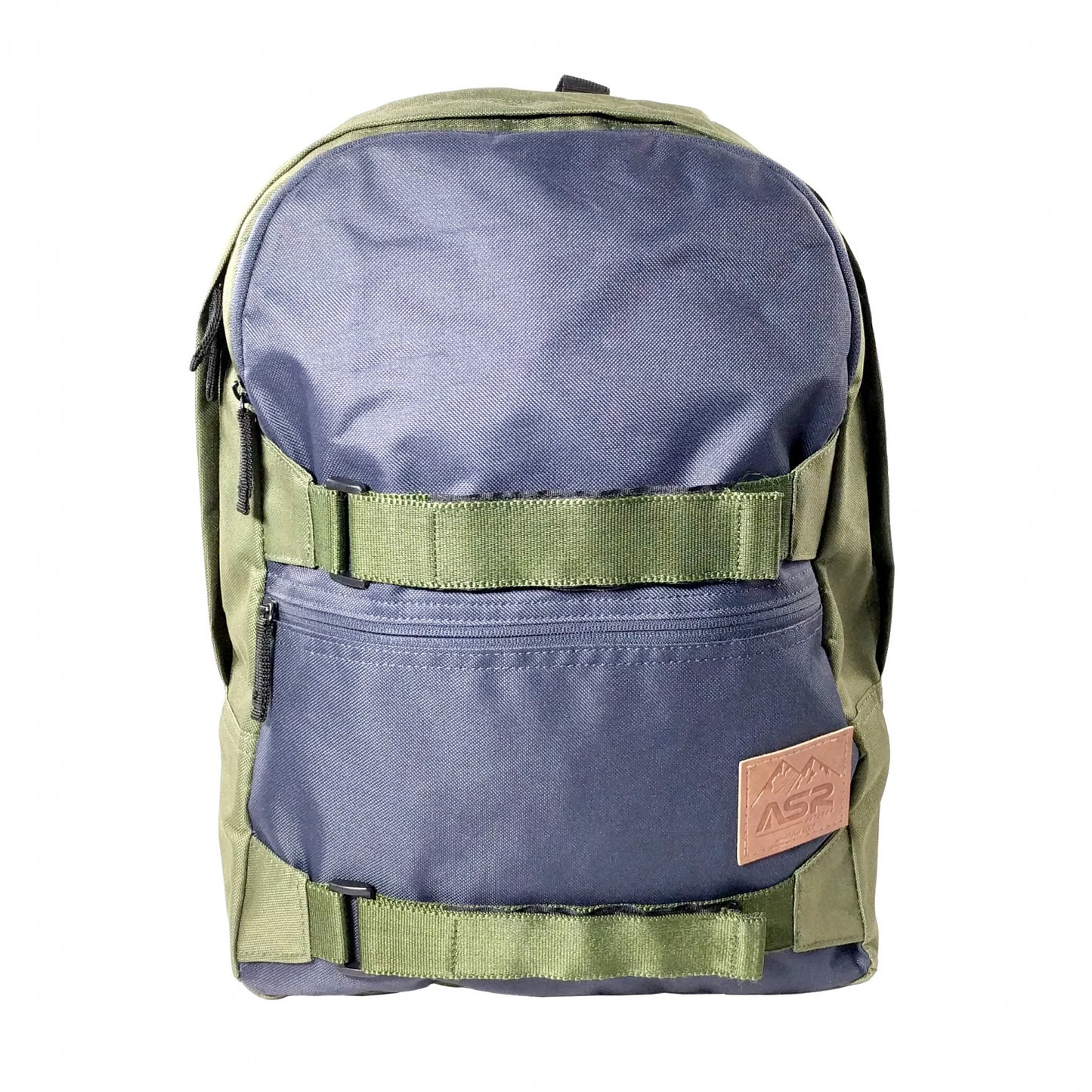 19L Everyday Front Griptape Backpack with Padded Shoulder Straps, Green/Blue