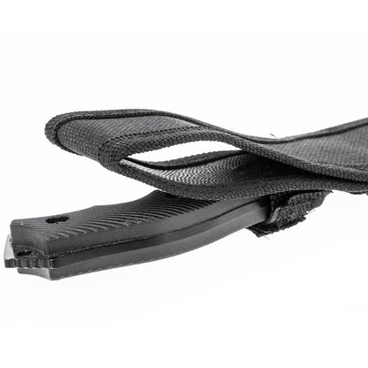 huntsman all black tactical knife with sheath