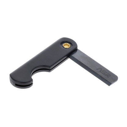 Mini folding ceramic razor blade survival and EDC tool (view 2).