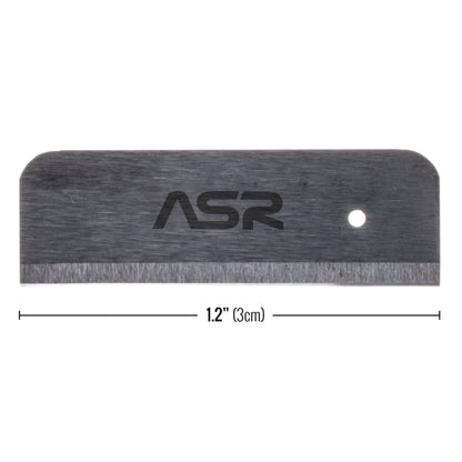 Non-metallic zirconia ceramic mini survival razor blade (view 2).