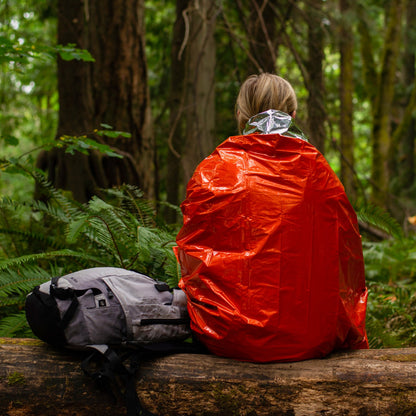 Reusable thermal mylar emergency bivvy sack and sleeping bag (view 4).