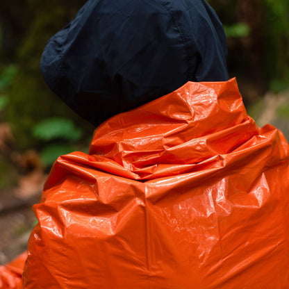 Reusable thermal mylar emergency bivvy sack and sleeping bag (view 5).