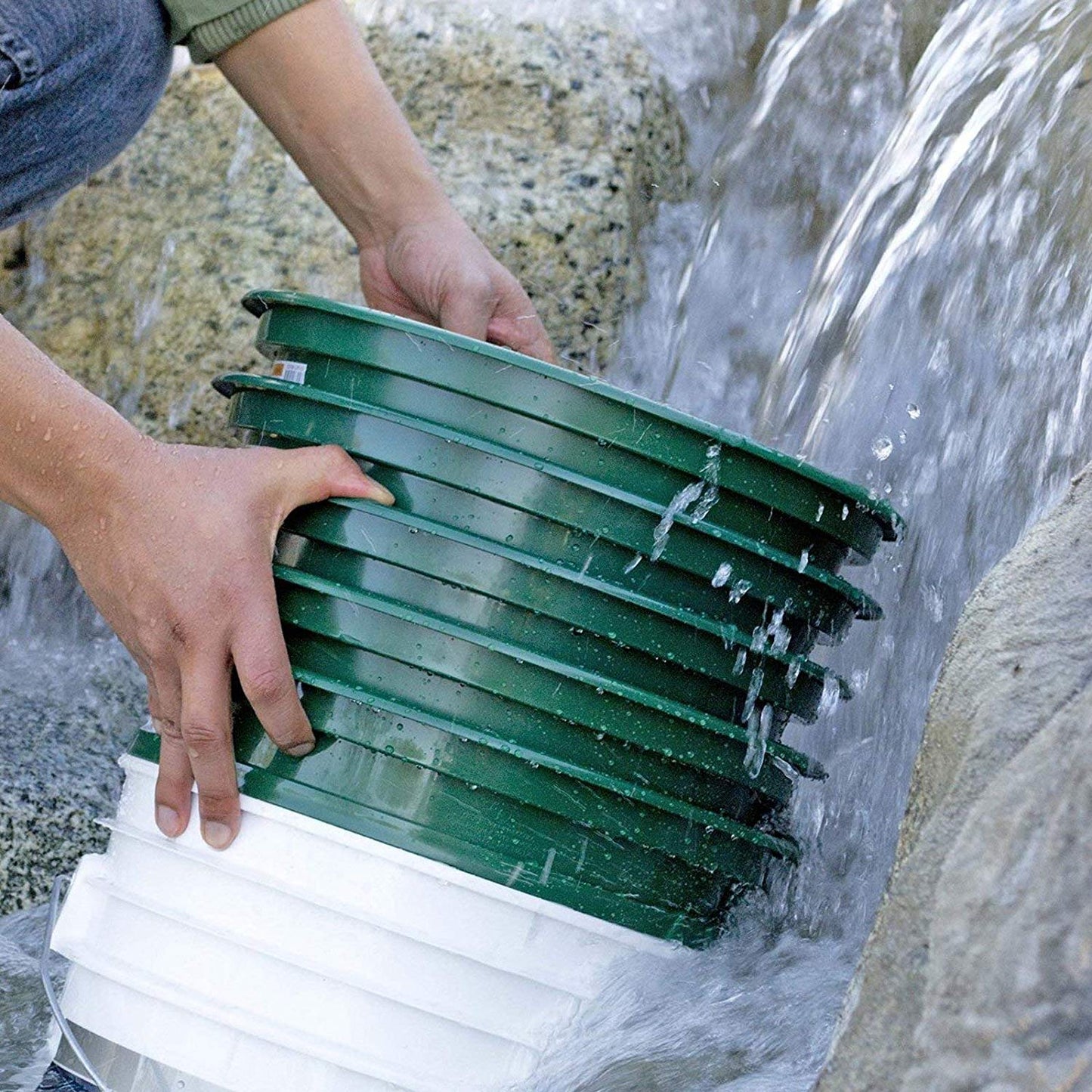 Stackable 5 Gallon Classifier Screens Sifting Sieves Gold Prospecting Equipment (Many Sizes)