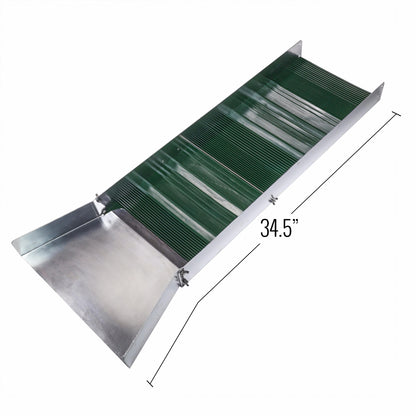 34 inch alumninum sluice box with rubber matting tpr riffle mat gold prospecing panning equipment