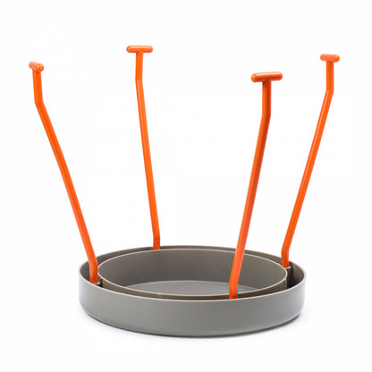 collapsible rubber bucket for outdoor collection of fish, water, or gold panning