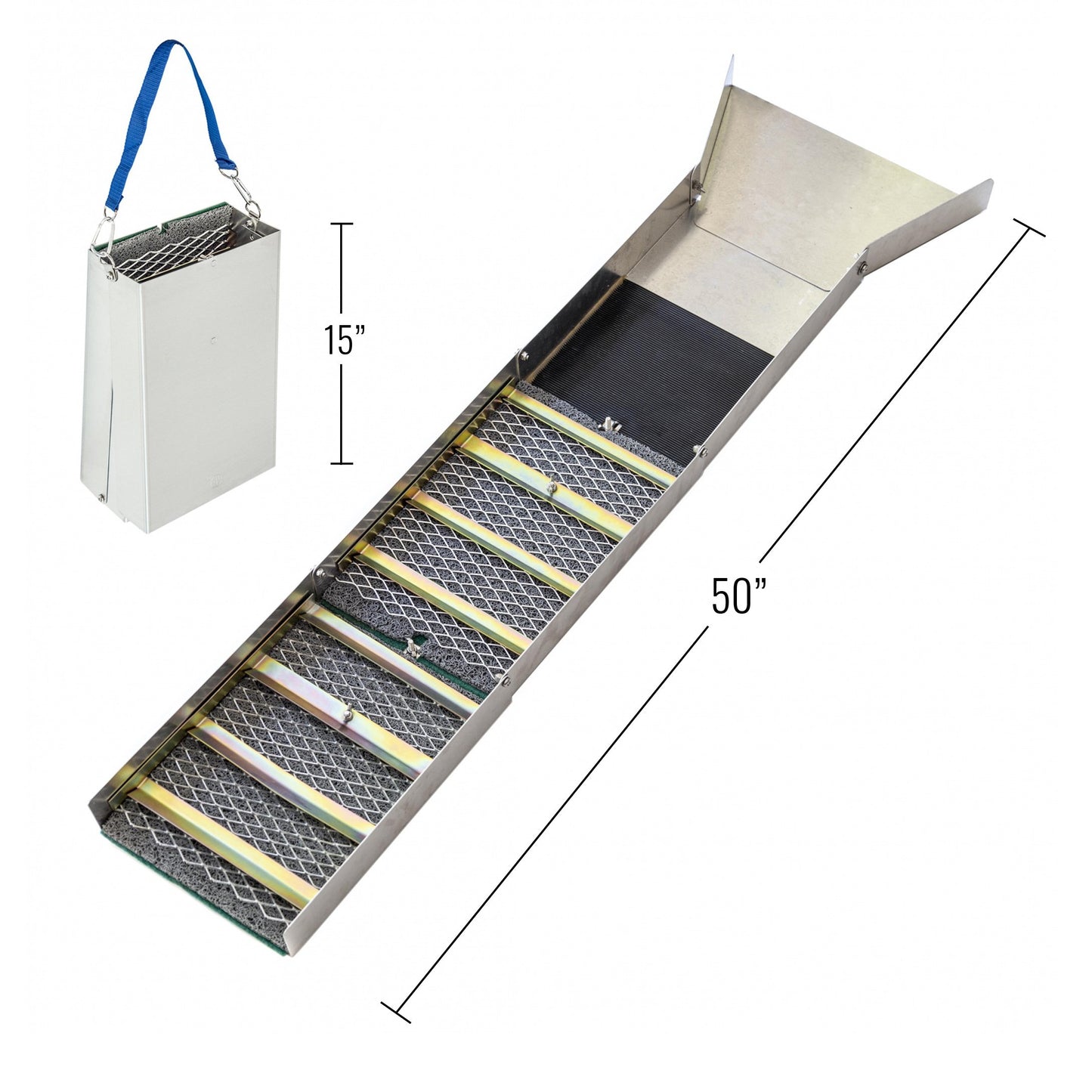 50 Inch Aluminum Folding Sluice Box Gold Prospecting Equipment