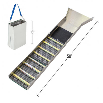 collapsible folding 50 inch sluice box gold prospecting lightweight equipment